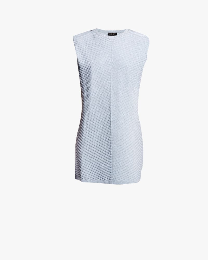Front of a size L GEORGIA SHIFTDRESS in Steel Blue by AS by DF. | dia_product_style_image_id:237039